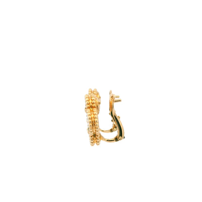 Van Cleef & Arpels Vintage Alhambra, 18K Gold & Malachite Earrings Box & Papers
