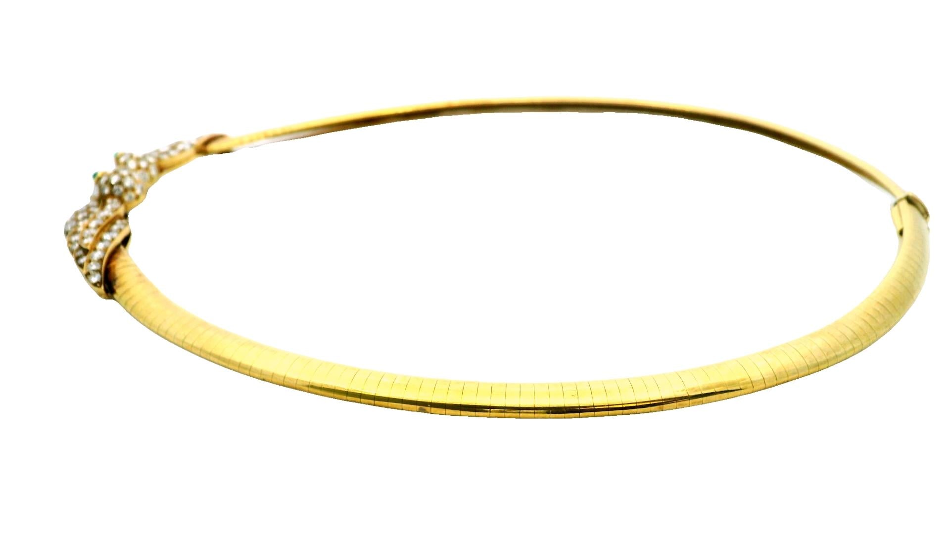 Van Cleef & Arpels Pave Lovebirds Tubogas 18K Yellow Gold Necklace