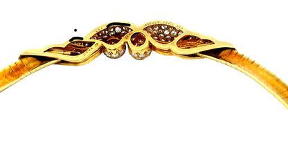 Van Cleef & Arpels Pave Lovebirds Tubogas 18K Yellow Gold Necklace