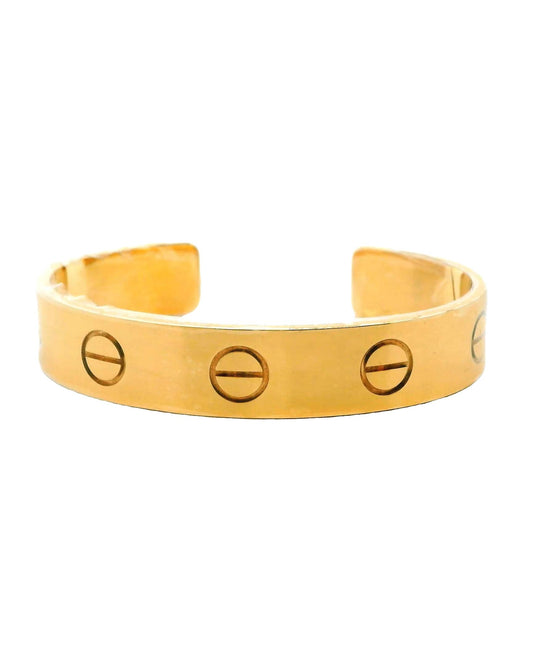 Cartier Love Bracelet Cuff Yellow Gold Wide XXL Size 17 Box & Papers
