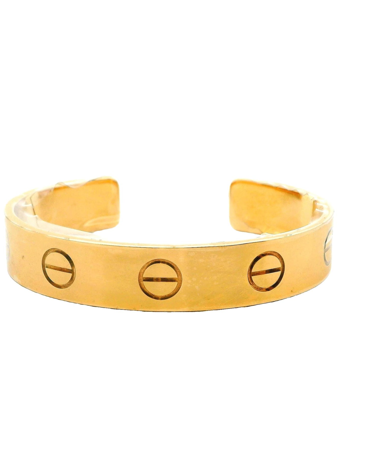Cartier Love Bracelet Cuff Yellow Gold Wide XXL Size 17 Box & Papers