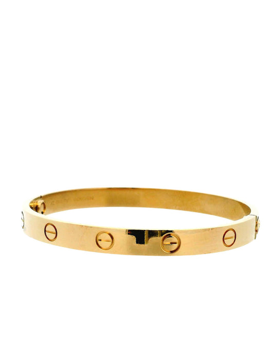 Cartier Love Size 17 Yellow Gold Bracelet With Box & Original receipt