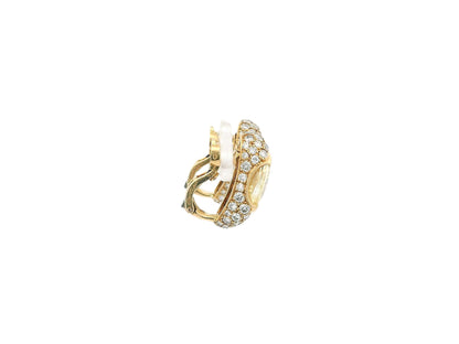 Cartier 18K Yellow Gold Pave with Yellow Sapphire Center