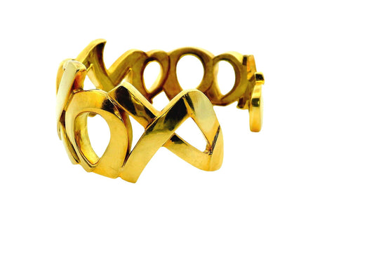 Tiffany & Co. Paloma XO Cuff 18k Yellow Gold Size 17