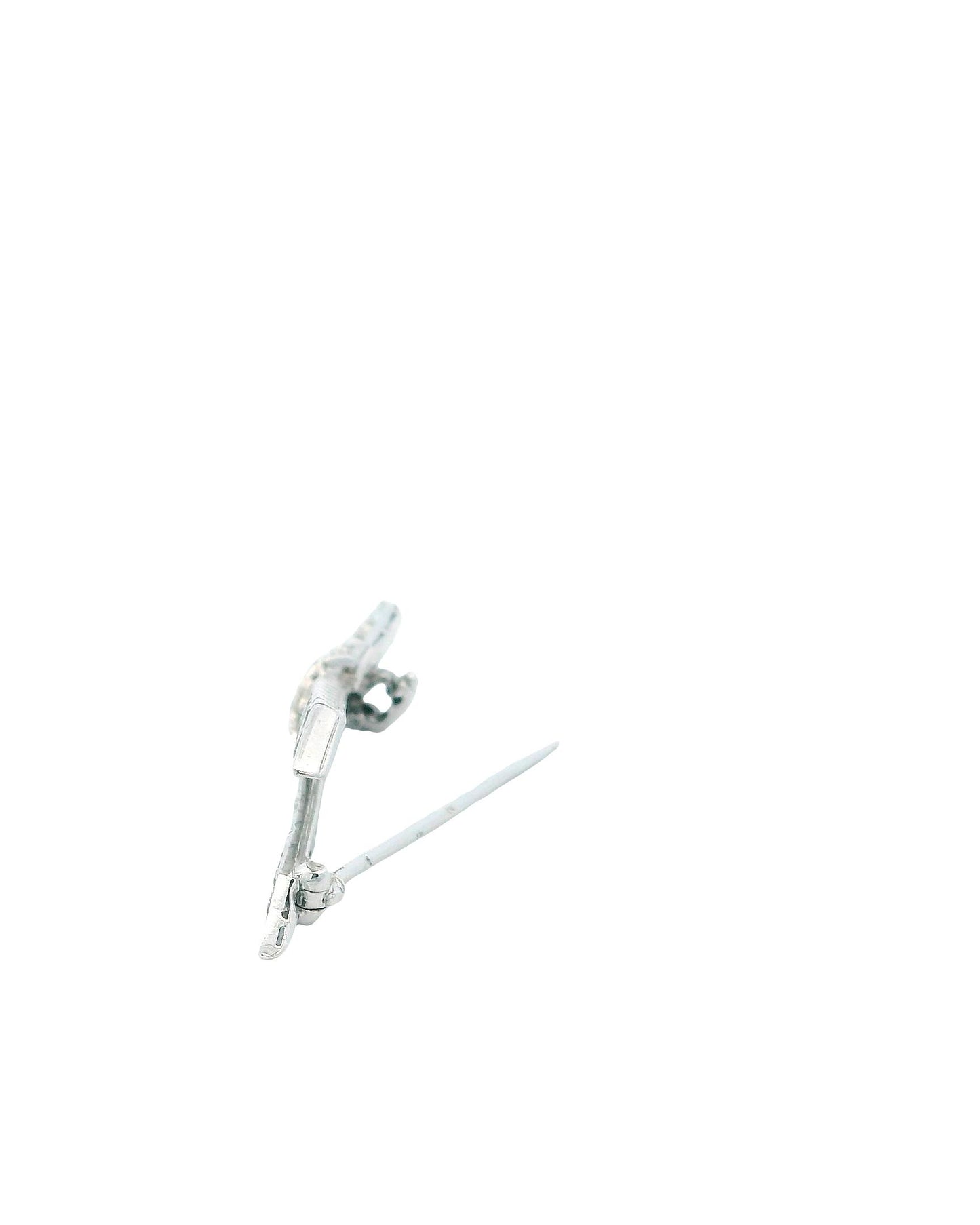 Van Cleef & Arpels Pave Diamond Ribbon Pin Brooch