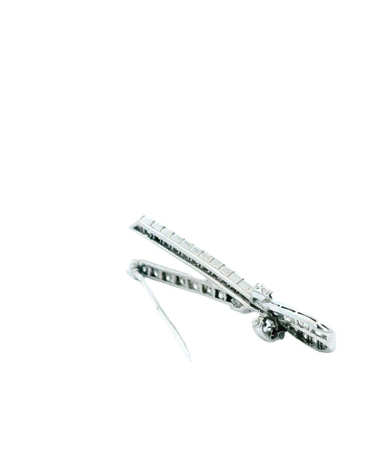 Van Cleef & Arpels Pave Diamond Ribbon Pin Brooch