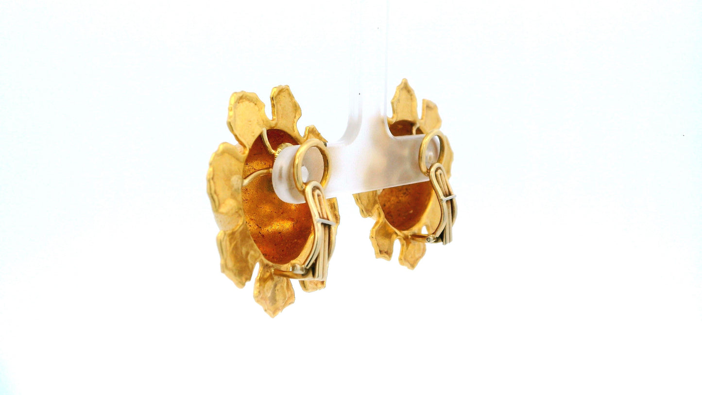 Jean Mahie Pair of 22K Gold Dome Earclips