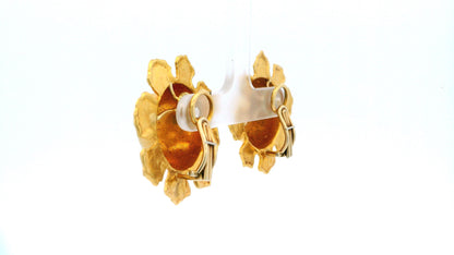 Jean Mahie Pair of 22K Gold Dome Earclips