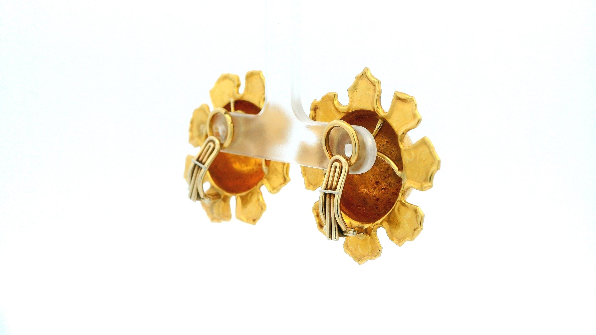 Jean Mahie Pair of 22K Gold Dome Earclips