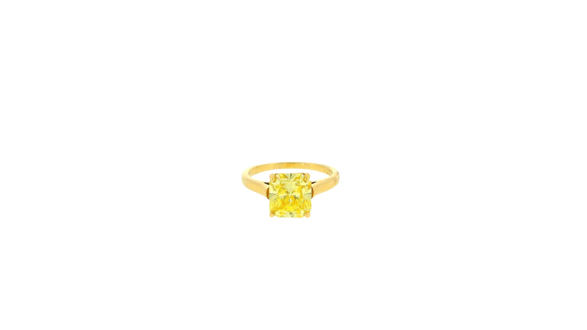Tiffany & Co.Vivid Yellow Diamond in 18K Yellow Gold Ring W/Certificate