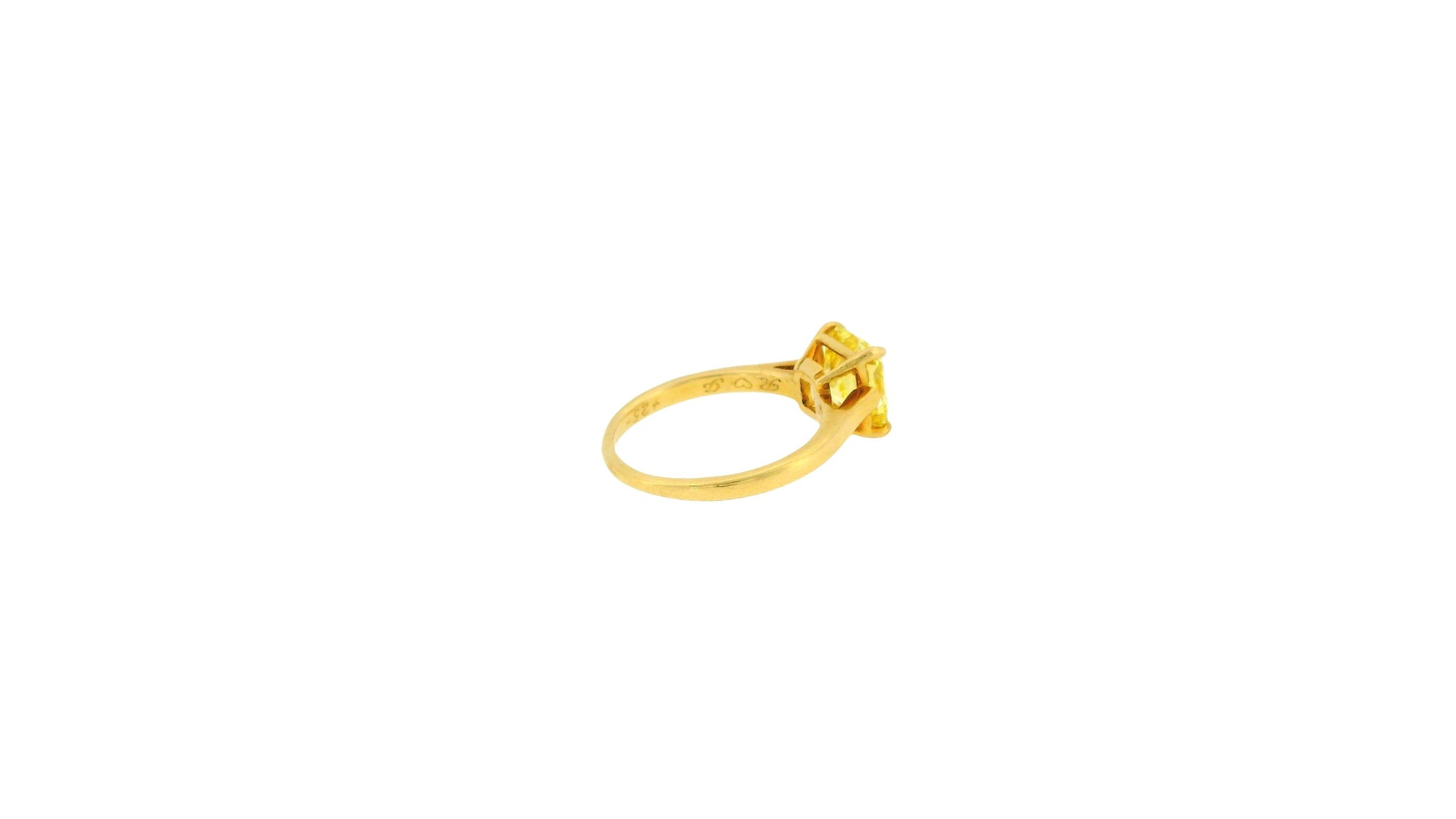 Tiffany & Co.Vivid Yellow Diamond in 18K Yellow Gold Ring W/Certificate