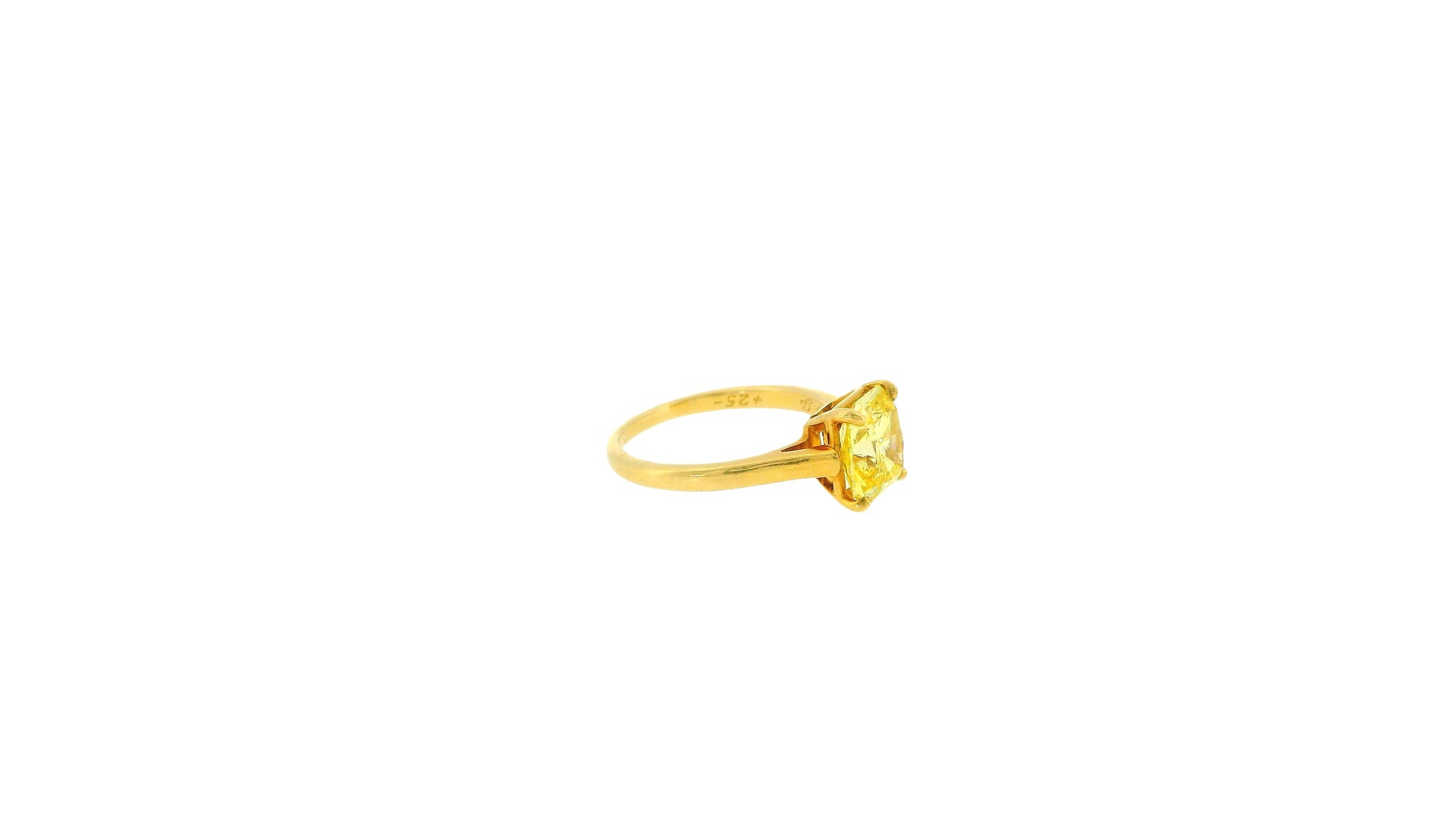 Tiffany & Co.Vivid Yellow Diamond in 18K Yellow Gold Ring W/Certificate