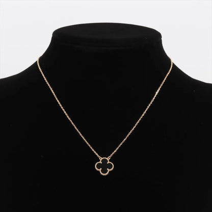 Van Cleef & Arpels Vintage Alhambra Onyx Necklace W/Certificate