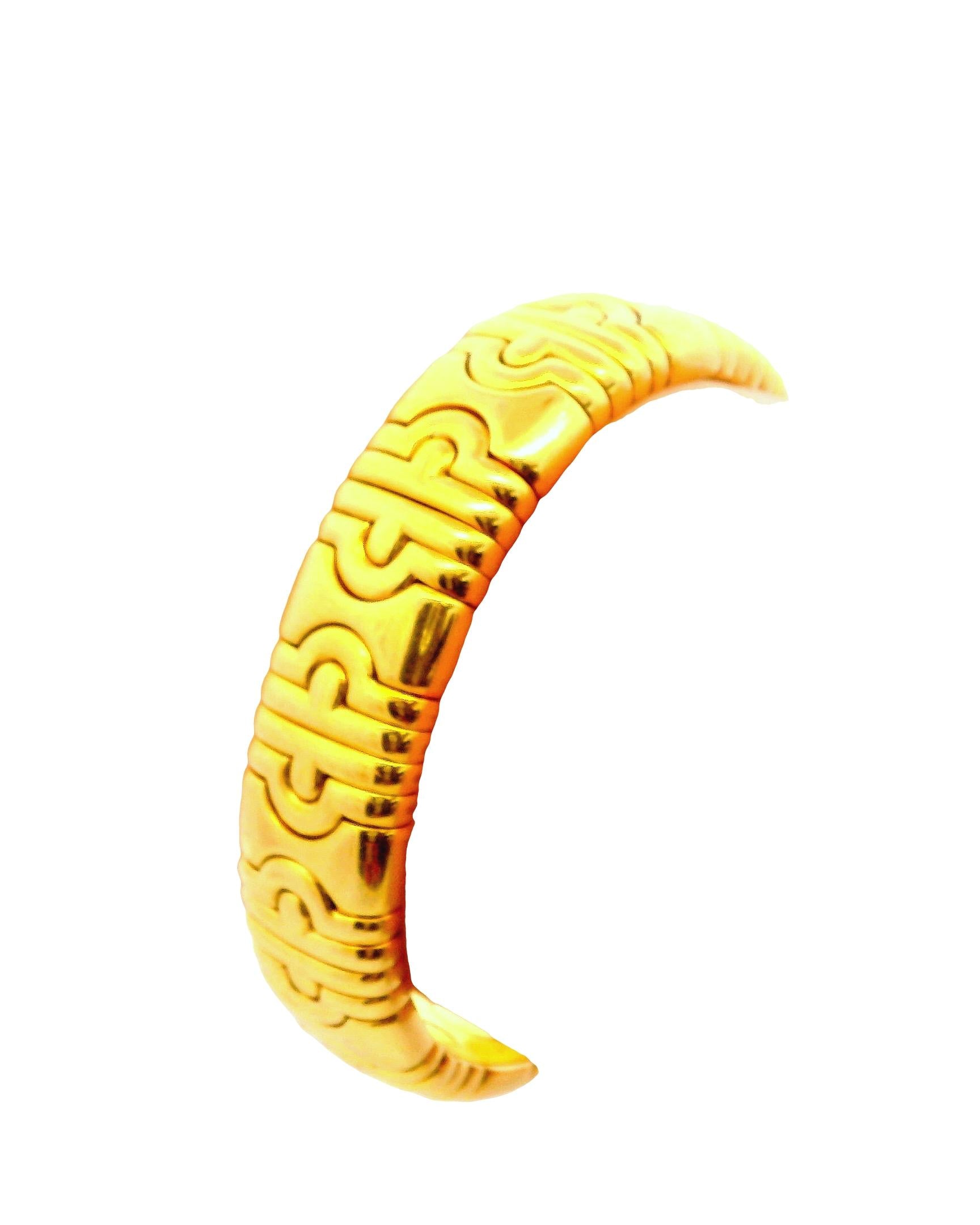 Bvlgari Parenthesis 18k Yellow Gold Cuff