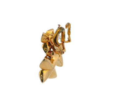 18k Pink Sapphire and Peridot Floral Earrings by Georg Hornemann