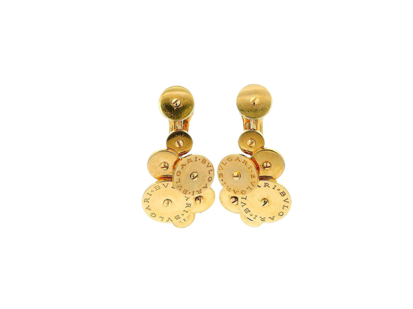 BVLGARI  7 Discs 18K Yellow Gold Cyclady Earrings