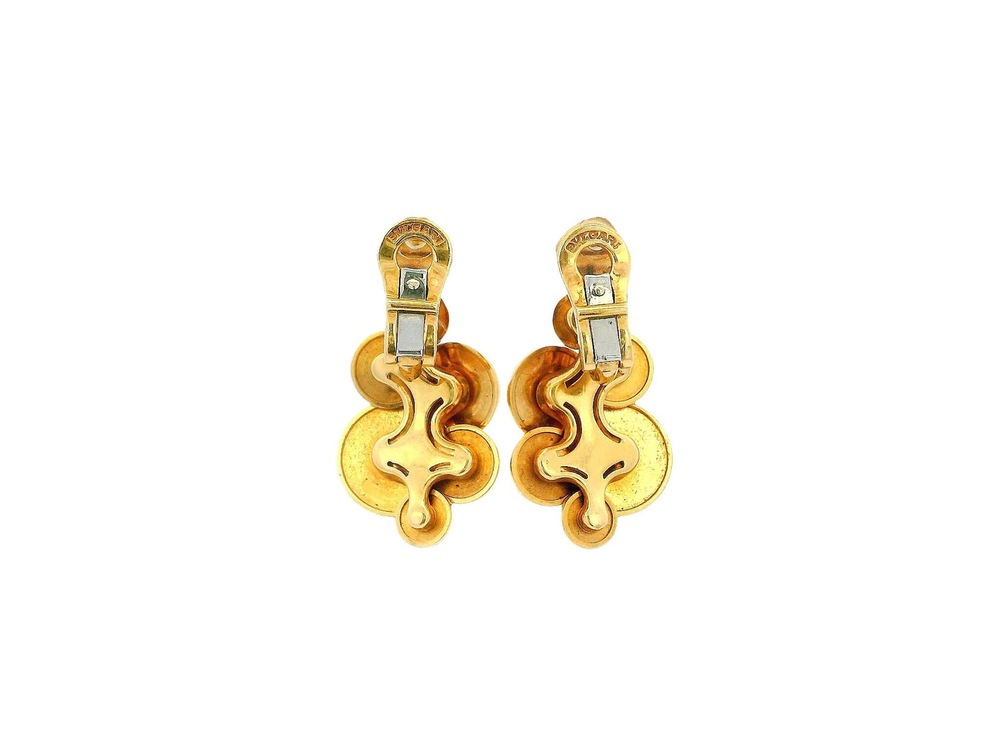 BVLGARI  7 Discs 18K Yellow Gold Cyclady Earrings
