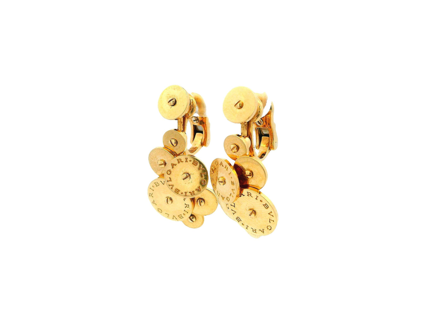 BVLGARI  7 Discs 18K Yellow Gold Cyclady Earrings