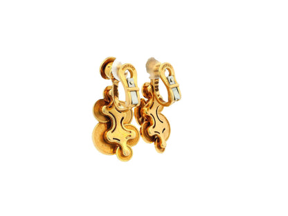 BVLGARI  7 Discs 18K Yellow Gold Cyclady Earrings