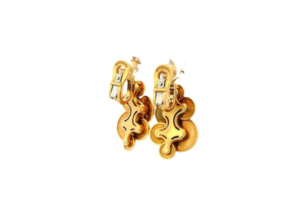 BVLGARI  7 Discs 18K Yellow Gold Cyclady Earrings