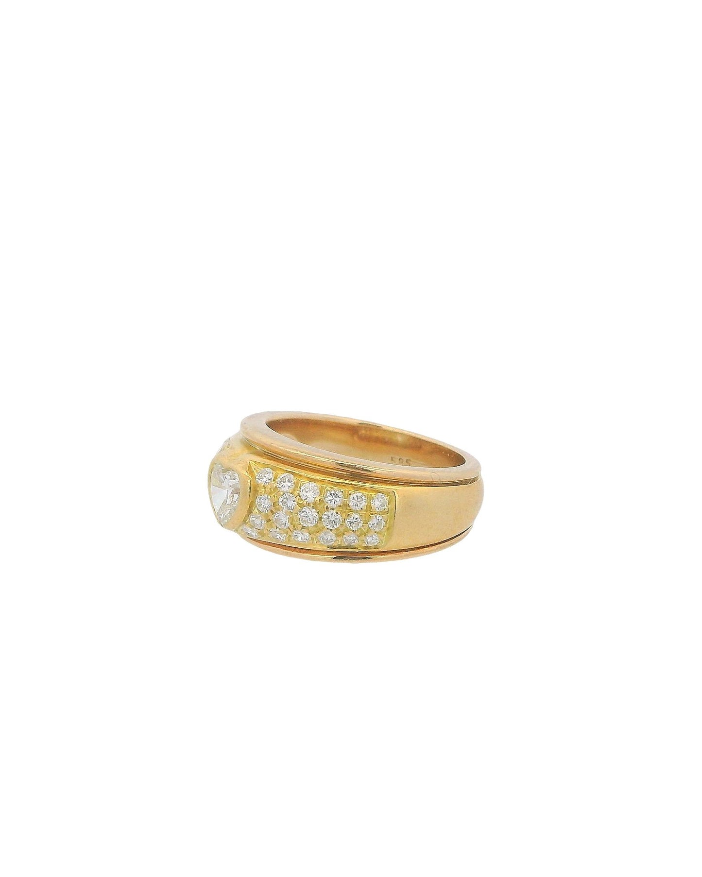 14K Yellow Gold & Diamonds Ring