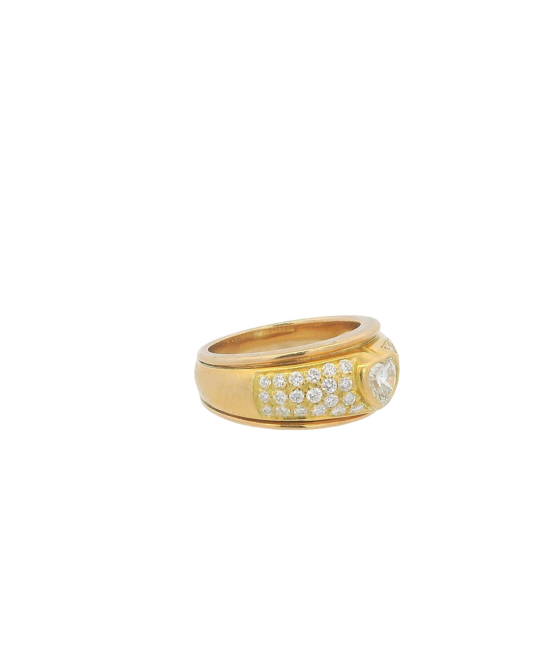 14K Yellow Gold & Diamonds Ring