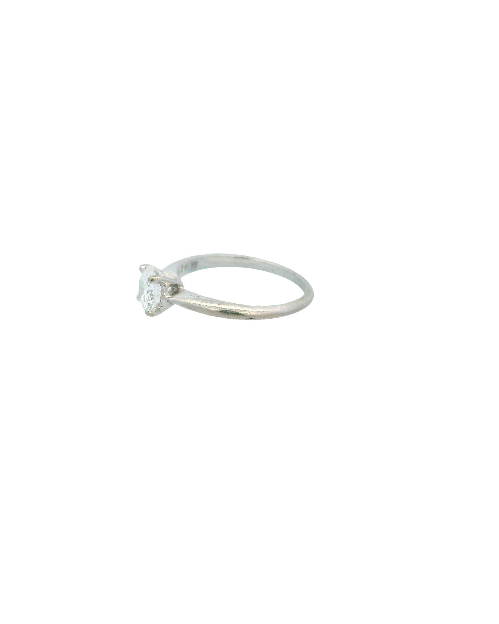 18K White Gold Diamond Solitaire 0.75 Ct Ring by René Kern