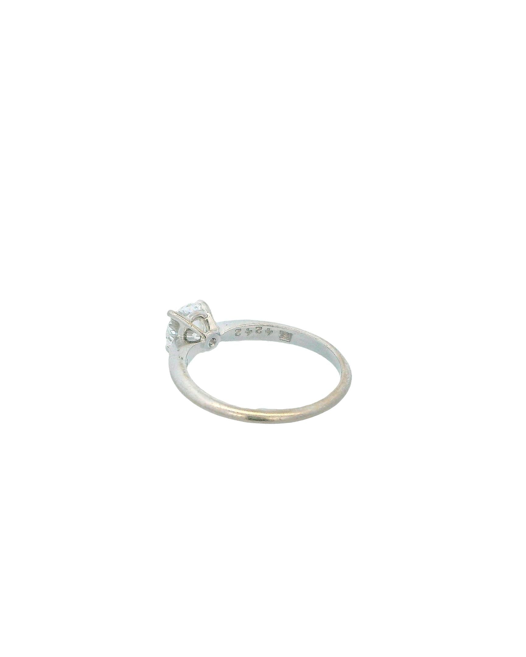 18K White Gold Diamond Solitaire 0.75 Ct Ring by René Kern