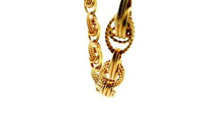 Vintage Estate 14K Yellow Gold Wide Twisted Link Necklace - 26 inches