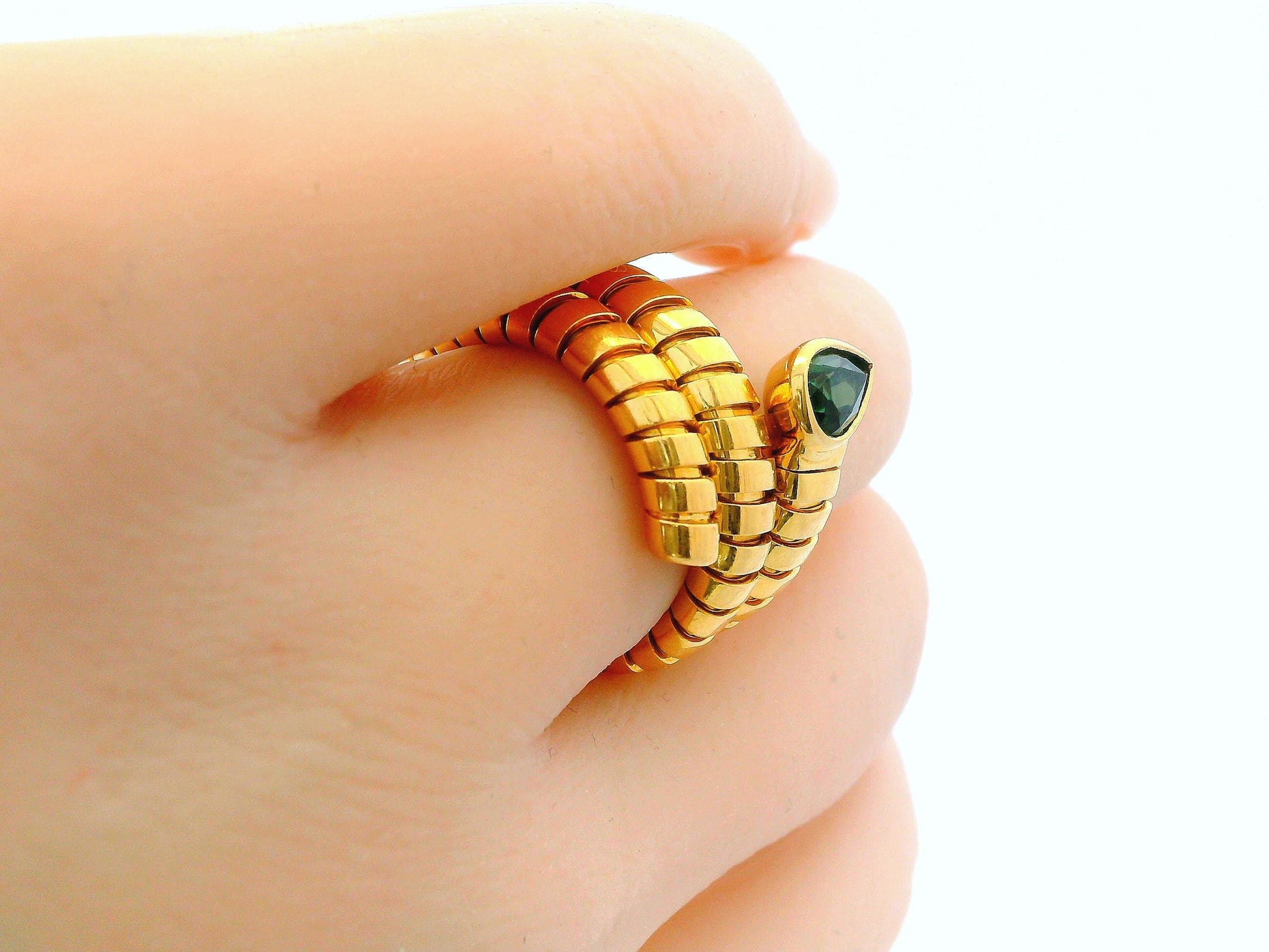 Bvlgari serpenti ring tourmaline ps top