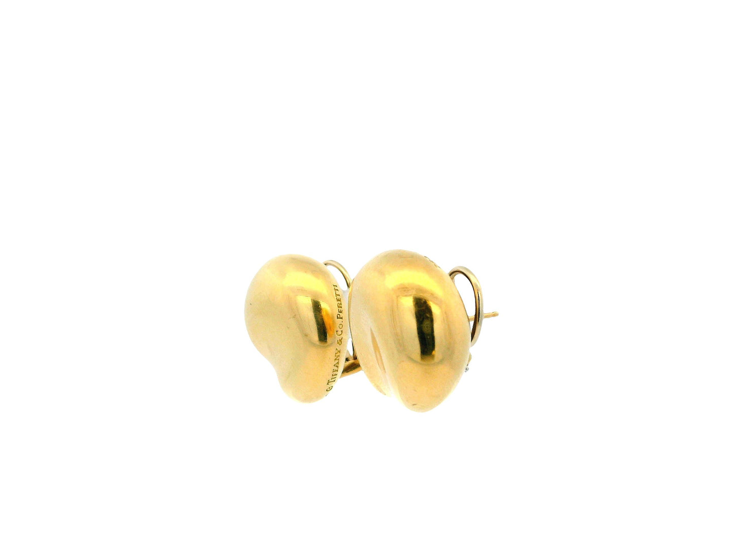 tiffany peretti lg 18k bean earrings