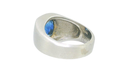 Platinum Center Sapphire Set Ring W/GIA Certificate