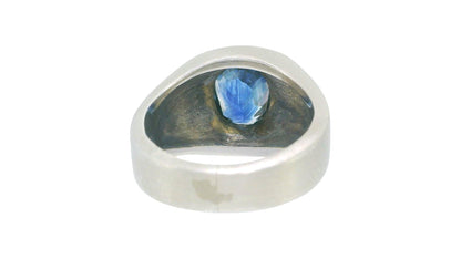 Platinum Center Sapphire Set Ring W/GIA Certificate