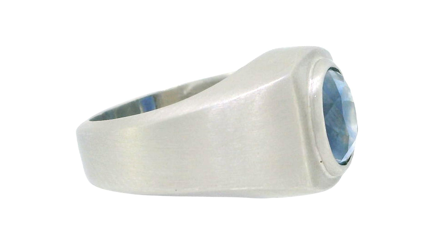 Platinum Center Sapphire Set Ring W/GIA Certificate