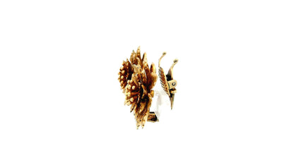 Cartier 14K Yellow Gold Flower Clip-On Earrings
