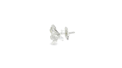 Van Cleef & Arpels 18K White Gold Diamond Frivole Earrings