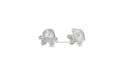 Van Cleef & Arpels 18K White Gold Diamond Frivole Earrings