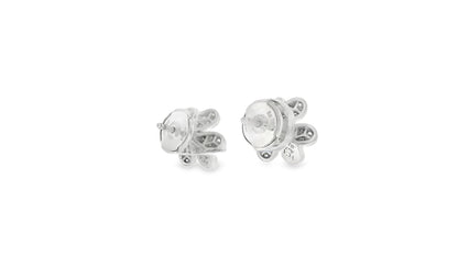 Van Cleef & Arpels 18K White Gold Diamond Frivole Earrings