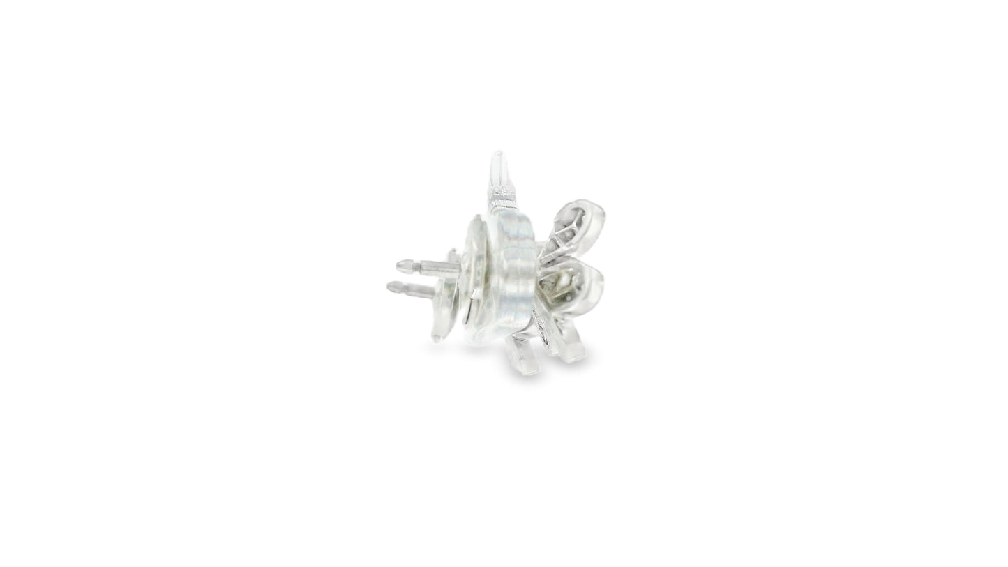 Van Cleef & Arpels 18K White Gold Diamond Frivole Earrings