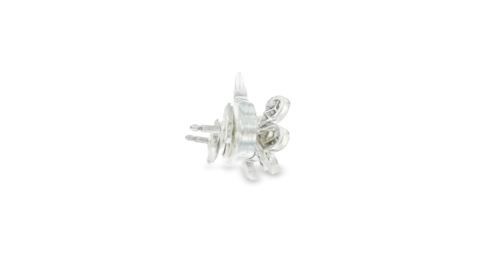 Van Cleef & Arpels 18K White Gold Diamond Frivole Earrings