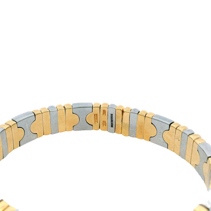 Bvlgari Parenthesis 18K yellow Gold & Stainless Steel Thin Cuff