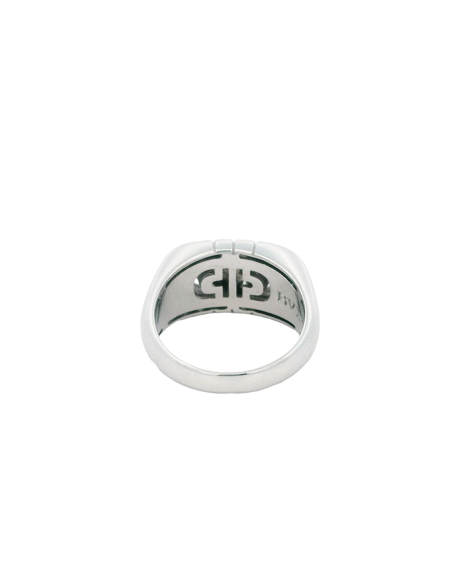Bvlgari Parentesi Diamond 18k White Gold Ring Sz 7
