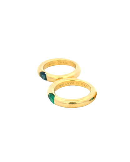 Cartier stacking rings Oval Emerald & Oval Sapphire