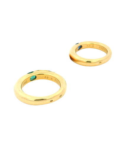 Cartier stacking rings Oval Emerald & Oval Sapphire