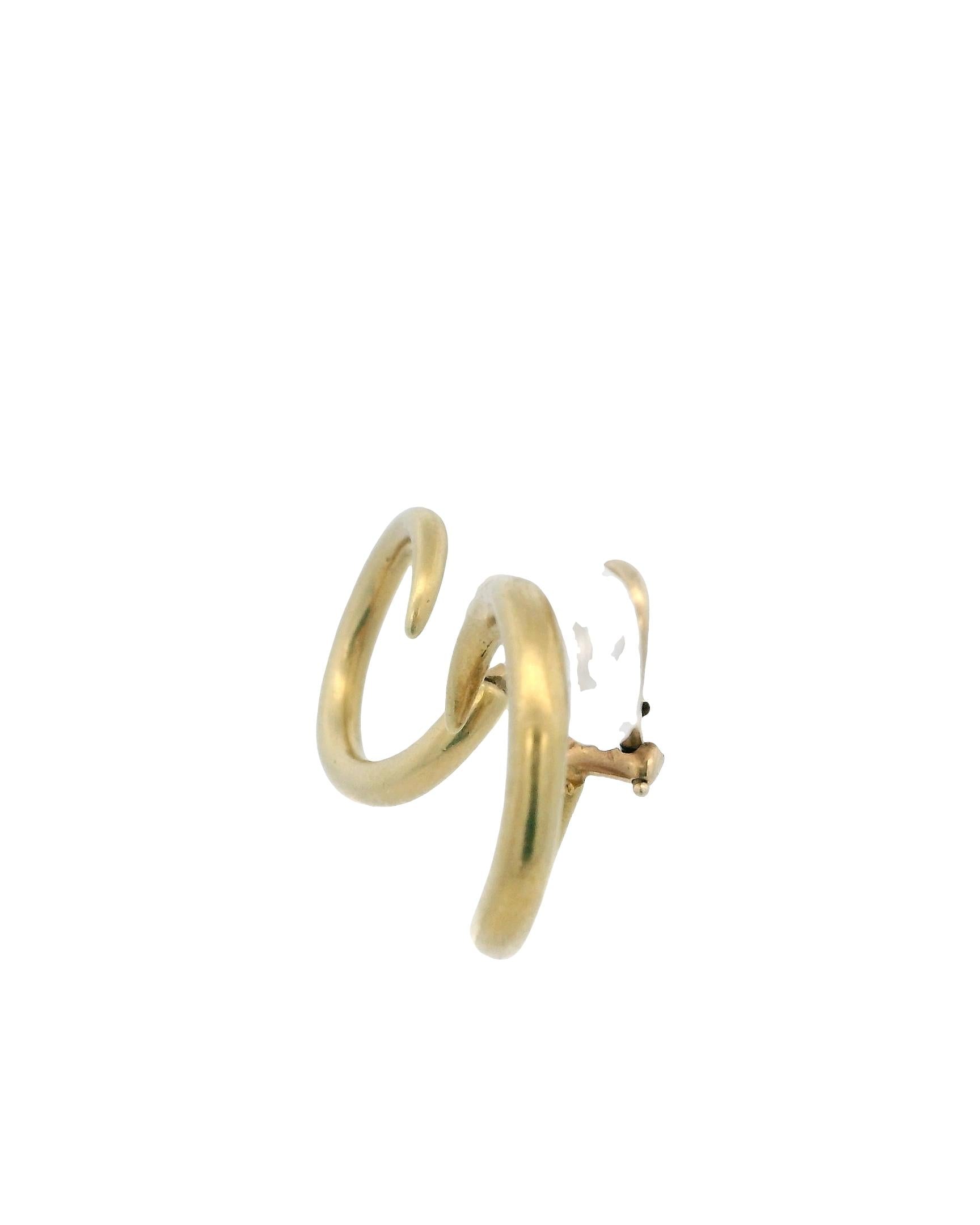Cartier A Cipullo Hoops 18k Yellow Gold Earrings
