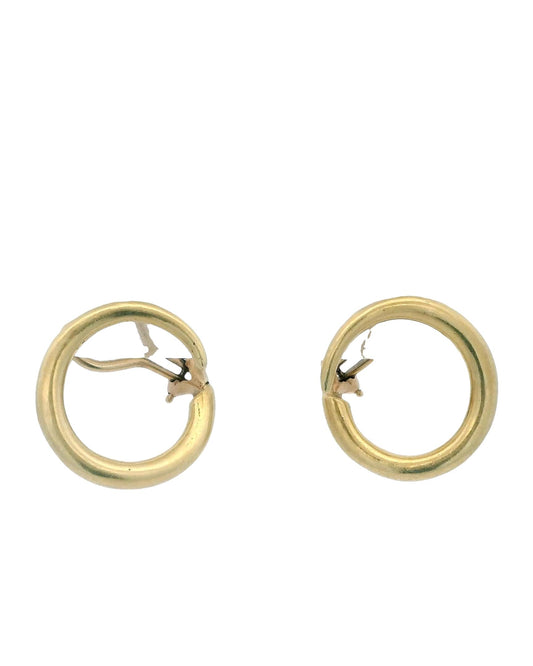 Cartier A Cipullo Hoops 18k Yellow Gold Earrings