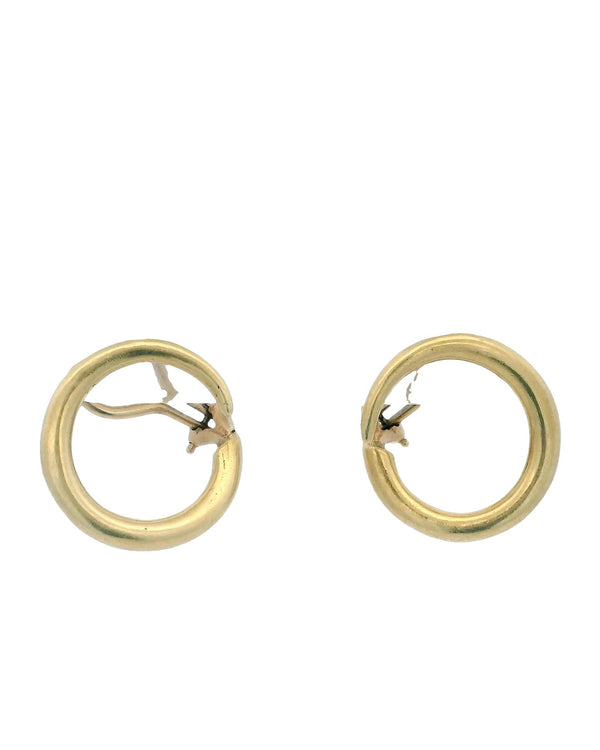 Cartier A Cipullo Hoops 18k Yellow Gold Earrings