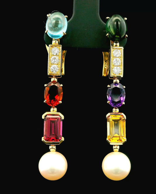 Bvlgari Allegra Single Drop in 18K Yellow Gold Earrings