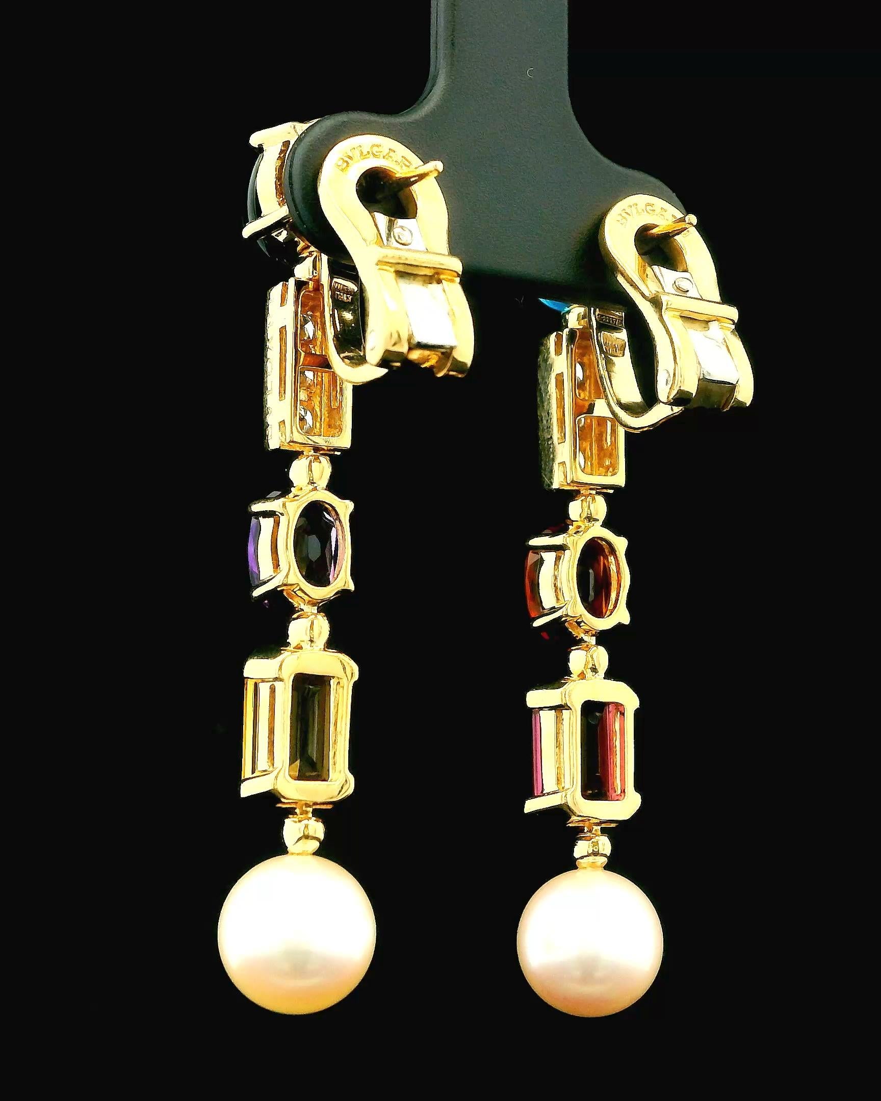 Bvlgari Allegra Single Drop in 18K Yellow Gold Earrings