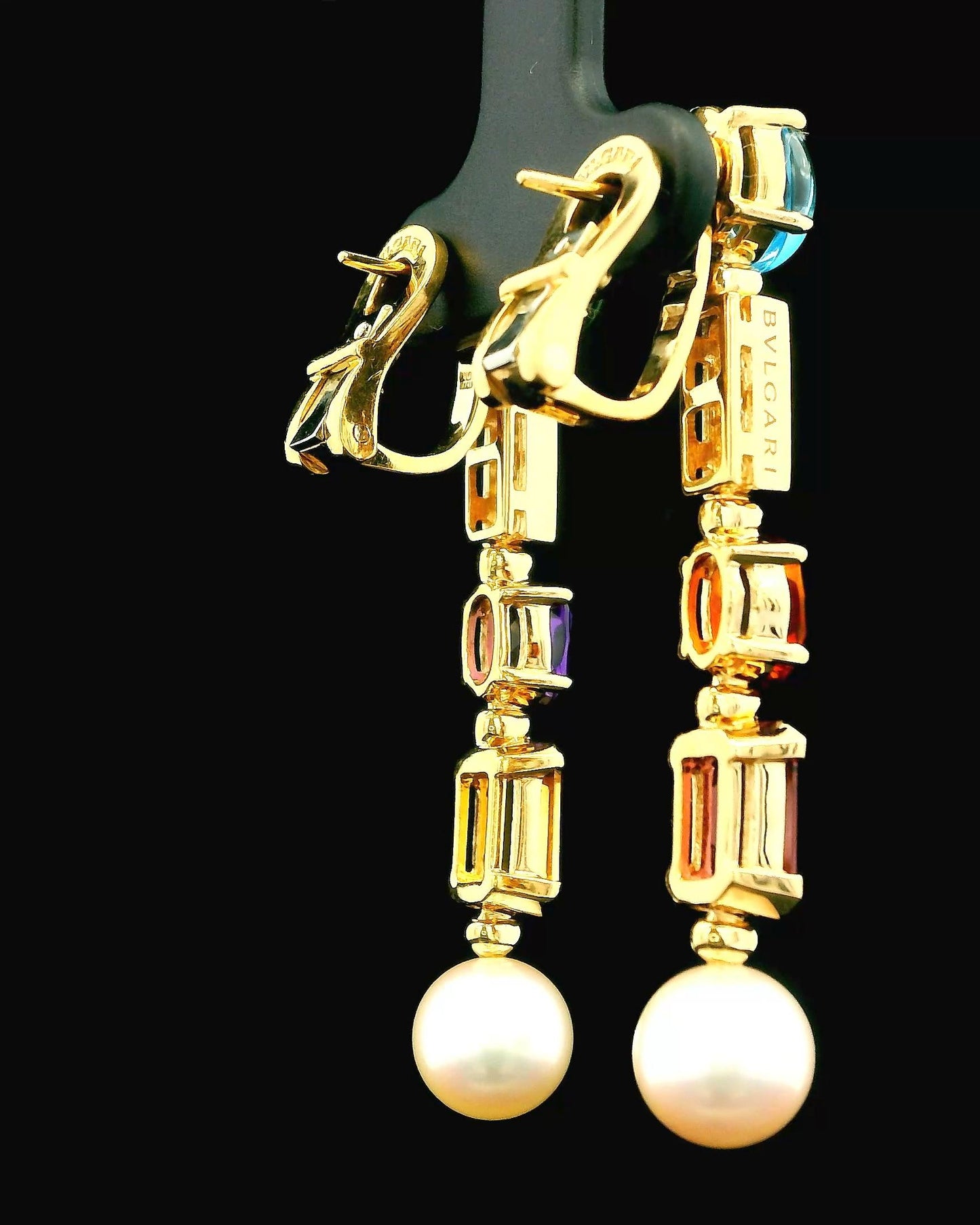 Bvlgari Allegra Single Drop in 18K Yellow Gold Earrings